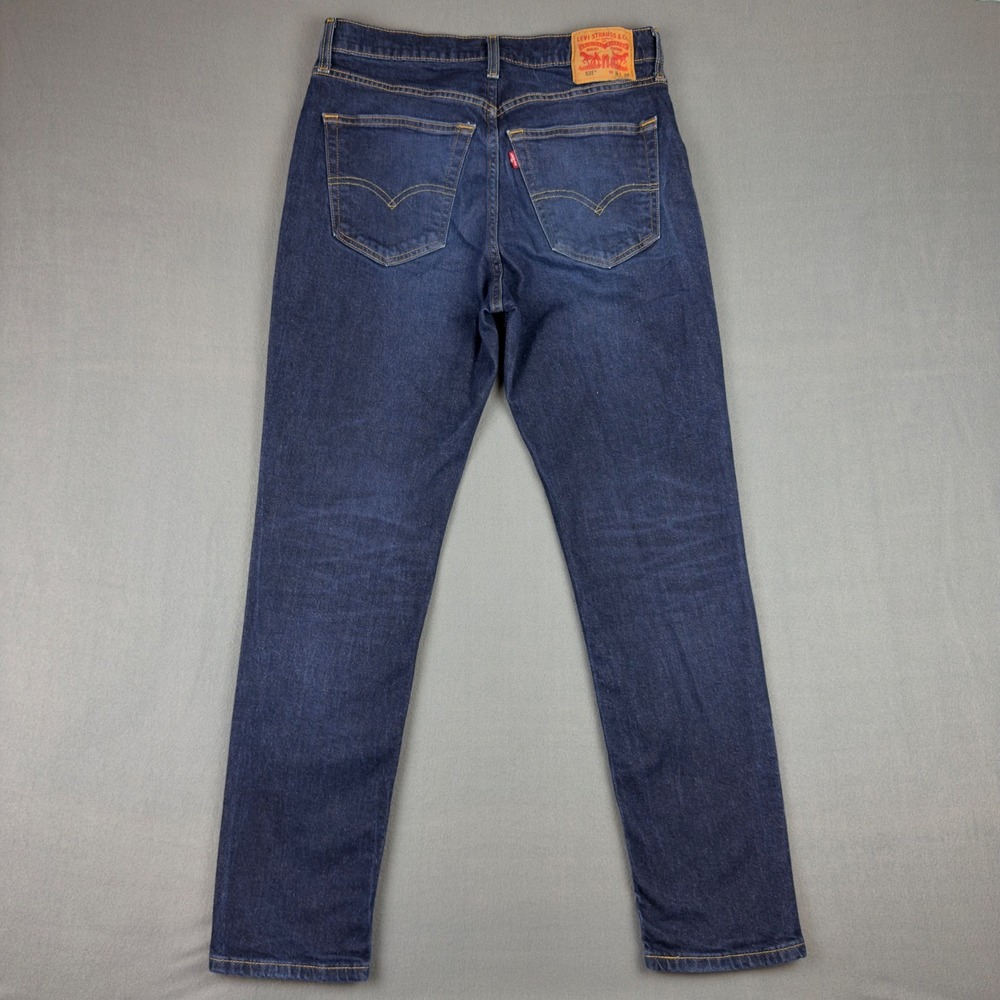 Levis 531 Athletic Slim Jeans Mens 34x32 Dark Indigo Tapered Denim Pants - Picture 6 of 10